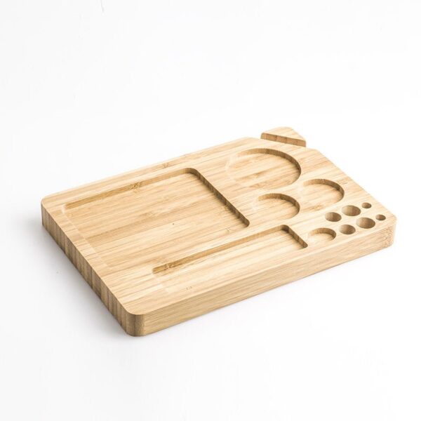 One Piece Wooden Rolling Tray Puffing Bird