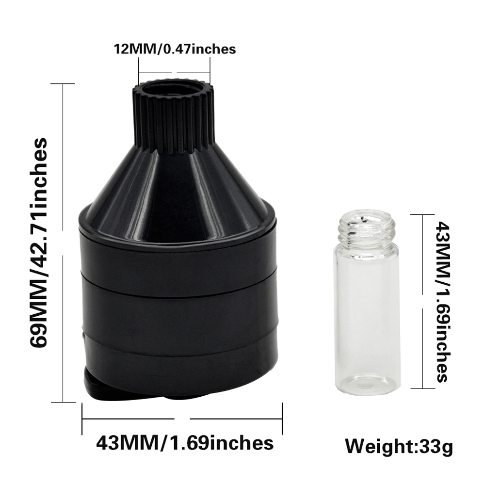 Plastic Mill Funnel Weed Grinder Puffing Bird