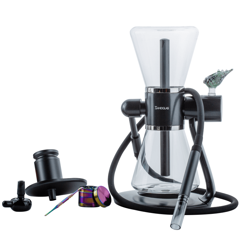 SANDGLAS Gravity Bong w/ Grinder Bong Bowl Dabber Set Puffing Bird