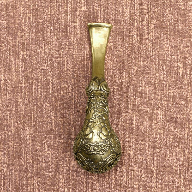 4.4" Handmade Brass Sherlock Pipe with Fish Design Puffing Bird